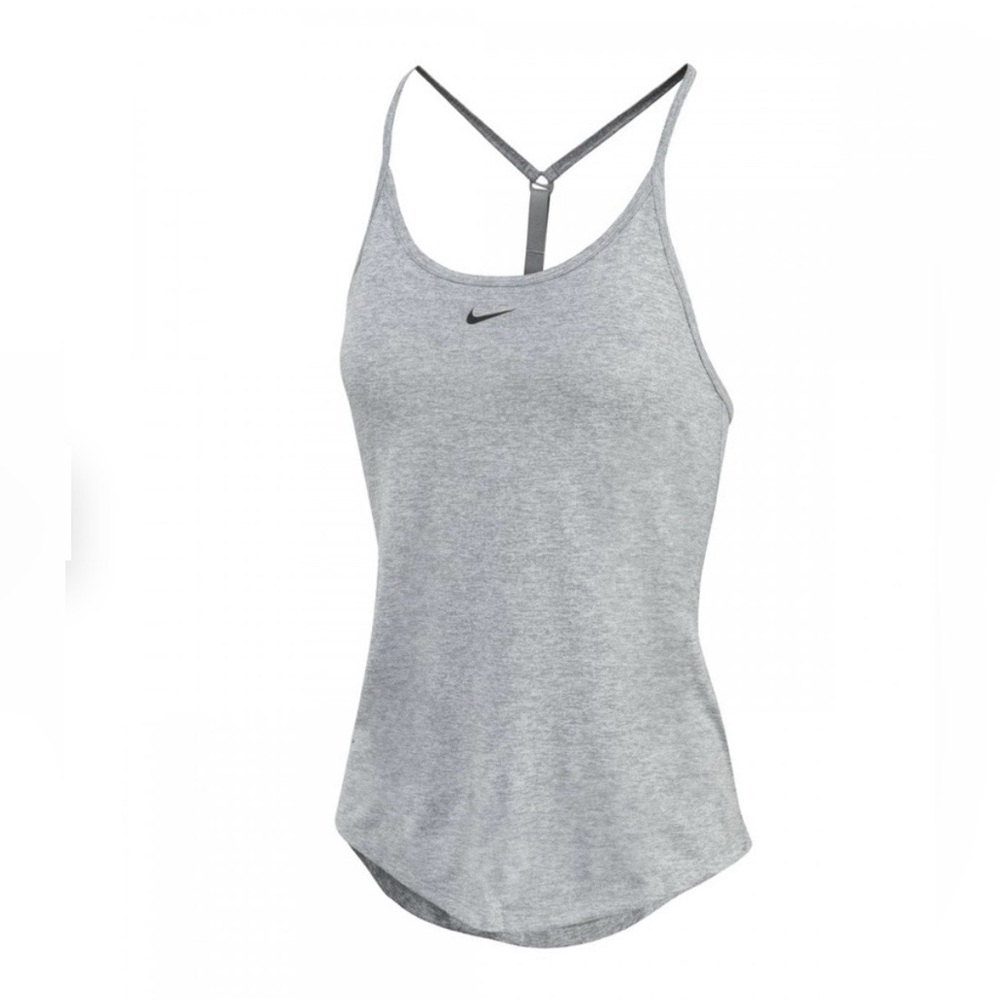 NEW Nike Womens One Dri-FIT Elastika Standard Fit Tank Top NK375 Grey Size Small